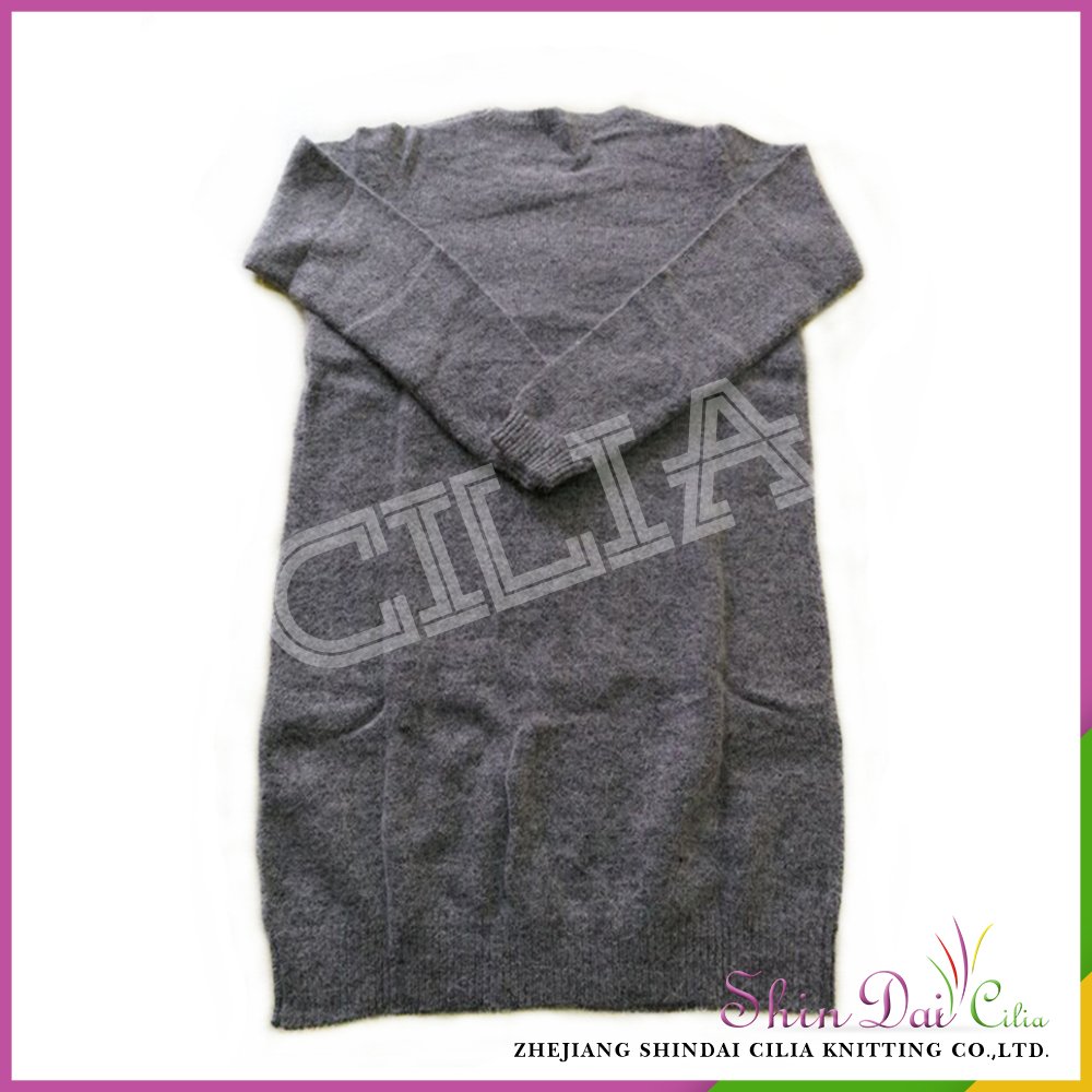 New wholesale cheap children angora and nylon winter warm sweater dresses