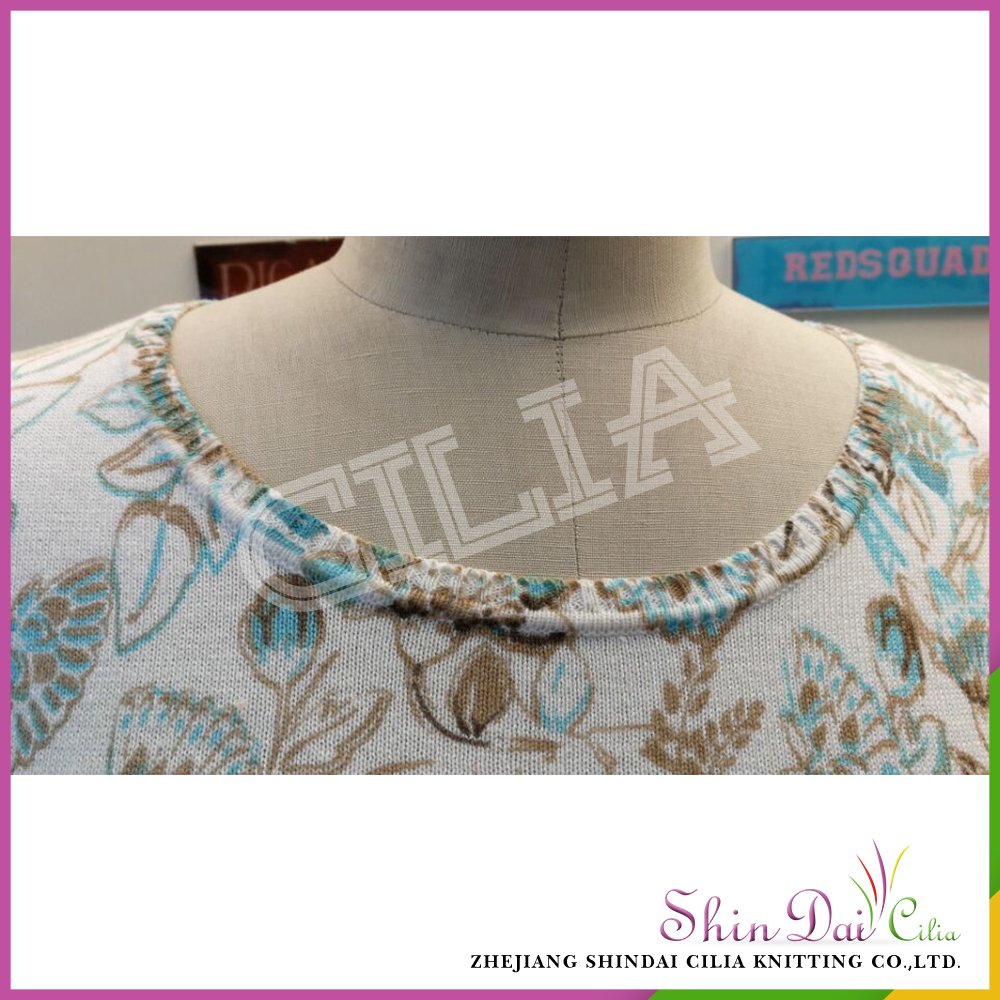 Manufacturer wholesale girl crew neck knitting pullover sweater with printing