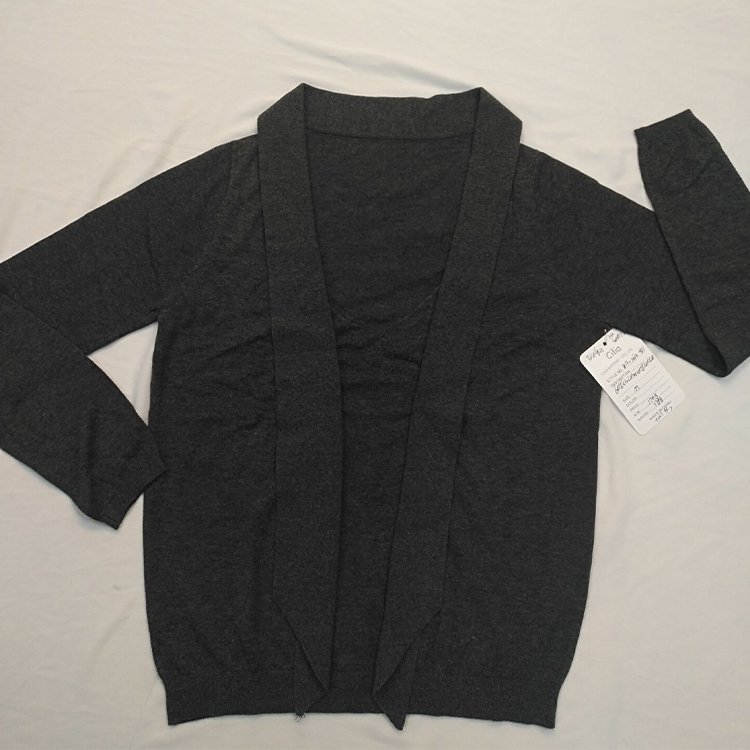 Logo Printed Winter Women Black Slim Pullover Sweater with Decorative Necktie