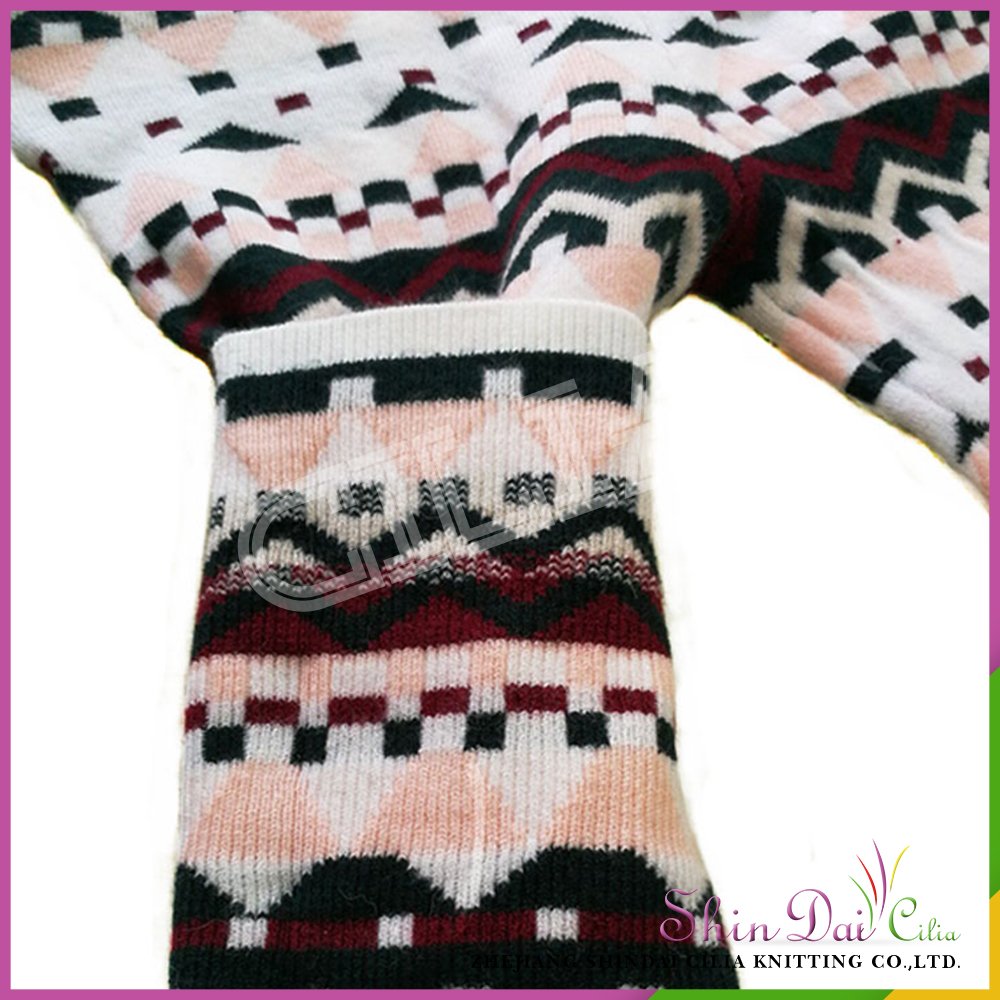 Goog factory manufactures kids winter knitting jacquard trousers