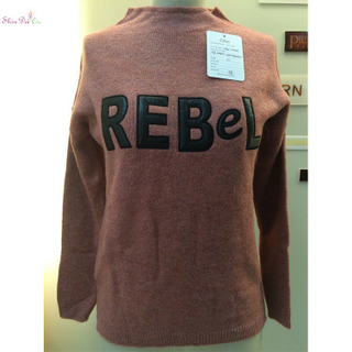 China made high quality lady women's baggy top pullover sweater