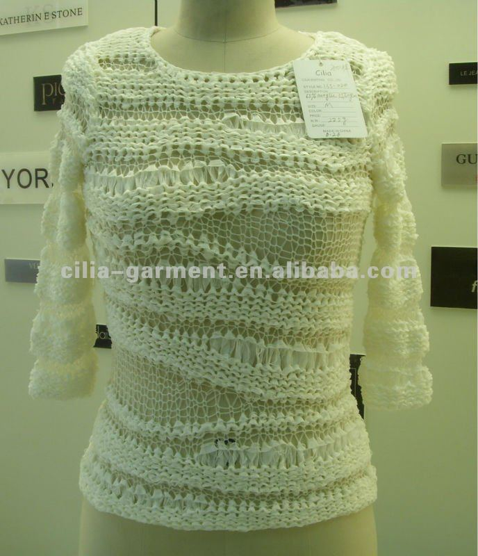 hand knit lady sweater