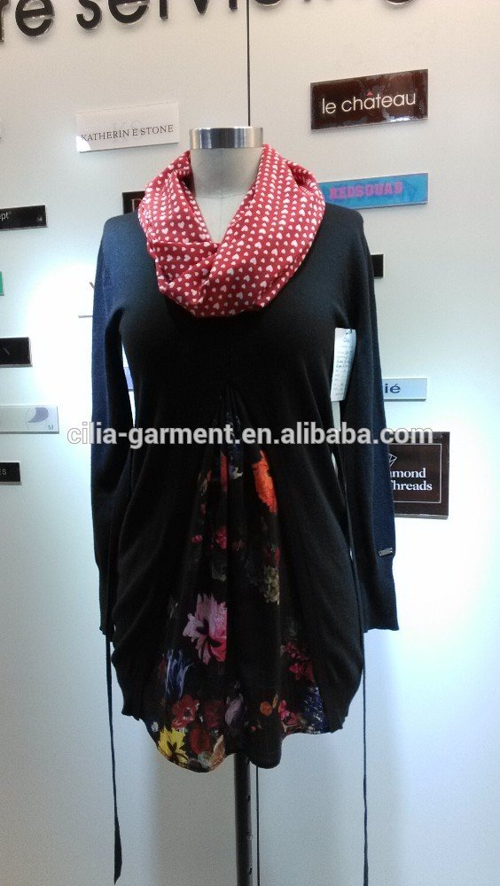 2014 fashion women sweater with collar