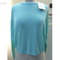 Spring oversized blue sexy lady women choker neck backless pullover sweater