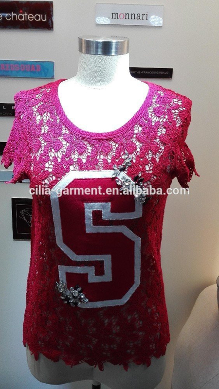 lady's sweater with lace