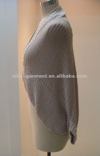 cilia110266,lady 5gg fancy knit poncho sweater