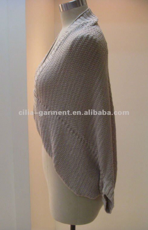 cilia110266,lady 5gg fancy knit poncho sweater