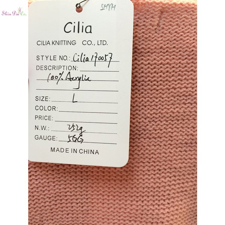 Latest designs lady women orange pink knitted pullover sweater with studs