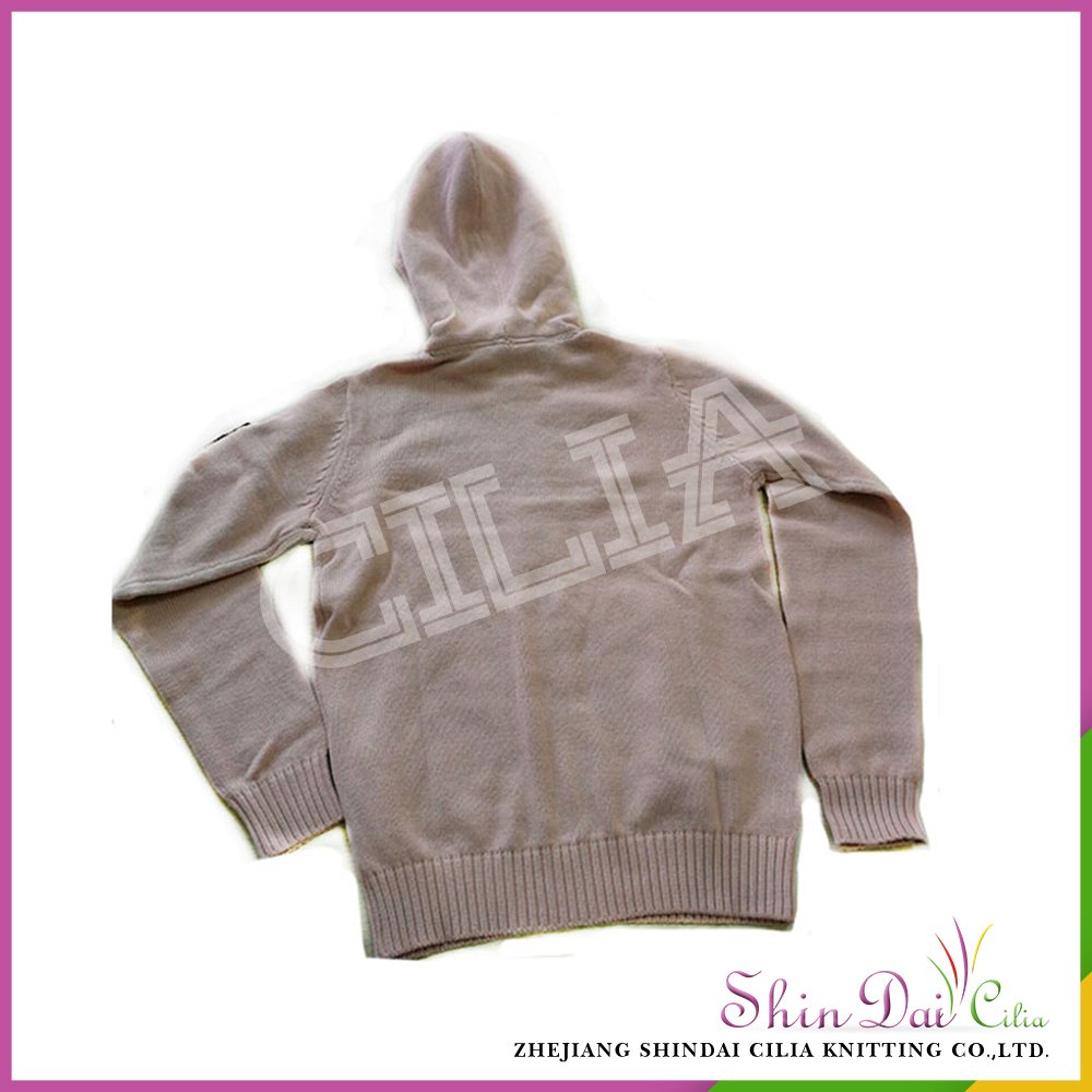 High quality new design girls winter warm sweater coat with zipper