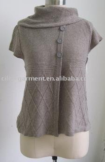 fashion ladies' knitted sweater with Short Sleeve