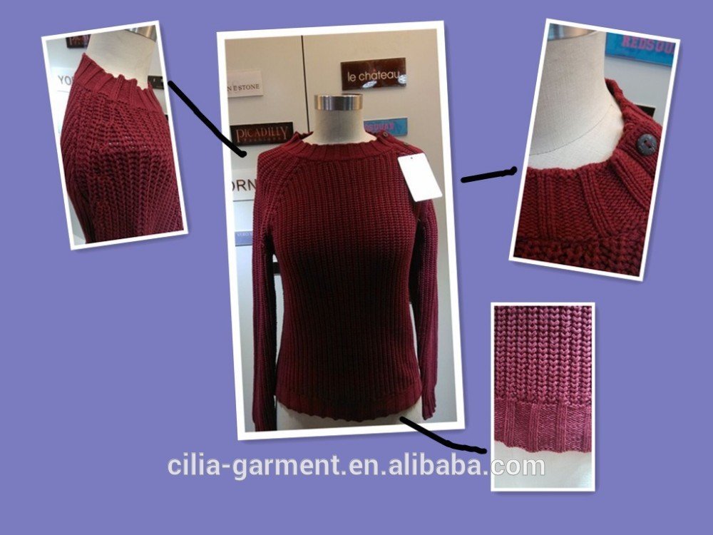 2015 new fashion knitting sweater with long sleeve pullover