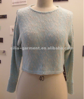 5gg flat knit pullover lady sweater
