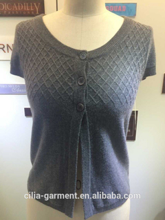 2015 new fashion young lady sweater with no sleeve cardigan