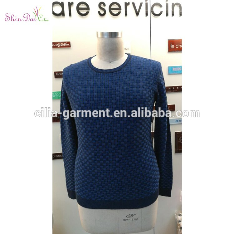 Fashion cheap custom men autumn winter warm acrylic pullover sweater