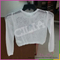 Best selling new high quality white girl crochet hollow jacquard autumn winter sweater cardigan