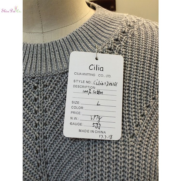 Factory directly wholesale women's baggy knit long sleeve top sweater