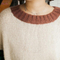 Custom Long Lantern Sleeve O-Neck Knitted Pullover Lovely Girl Sweater