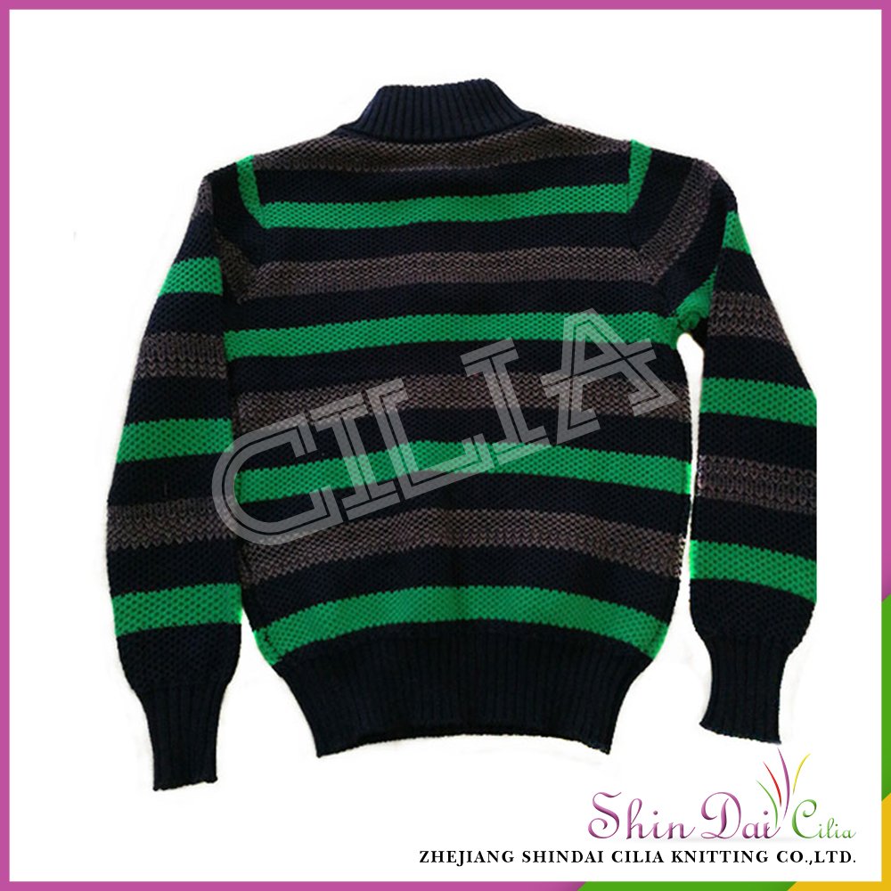Fashion cheap custom high collar knitting pullover sweater with zipper