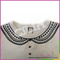 Custom design white hand knit embroidery pullover sweater designs for girls