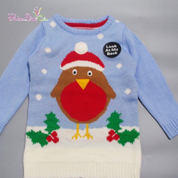 Latest Design Promotional Lovely Knitting Pattern Kid Christmas Sweater