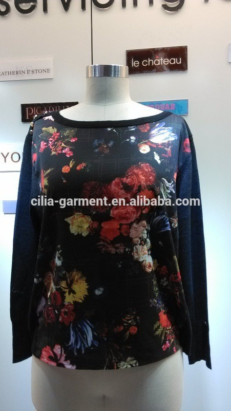 2014 ladies' knitwear,lady sweater,Printing pullover