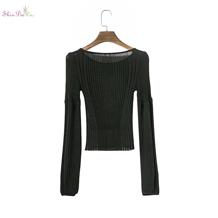 China supplier hot sale fashion womens knitted pullover sweaters with a navel on it
