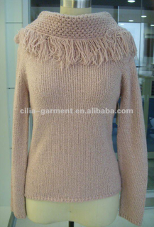 lady 5gg computer knit pullover sweater