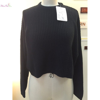 Popular fashion knit long sleeves pullover clothing sweater for women