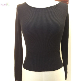 Wholesale women lady elegant long sleeve sexy backless sweater