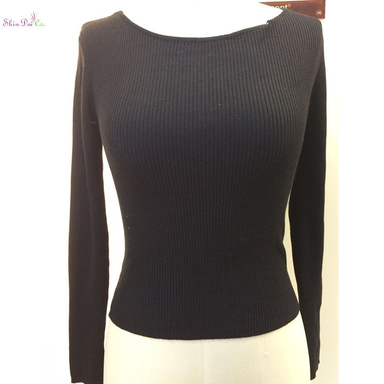 Wholesale women lady elegant long sleeve sexy backless sweater
