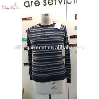 New style wholesale man heavy winter knitting stripe pullover sweater