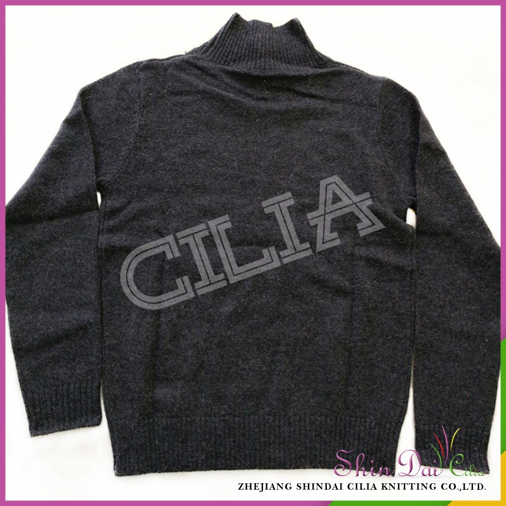 Fashion cheap custom girl black computer knitted cashmere wool sweater