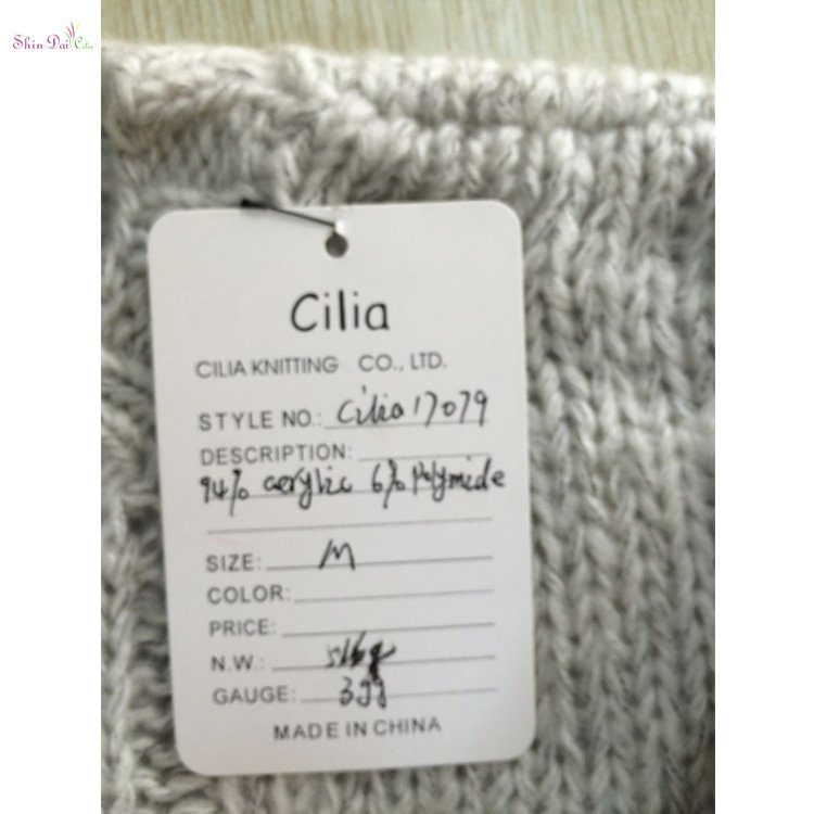China supplier hot sale heavy cable knit jacquard pullover sweater for lady