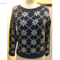 Prompt delivery lady women mohair wool knitted pullover sweater with lurex jacquard
