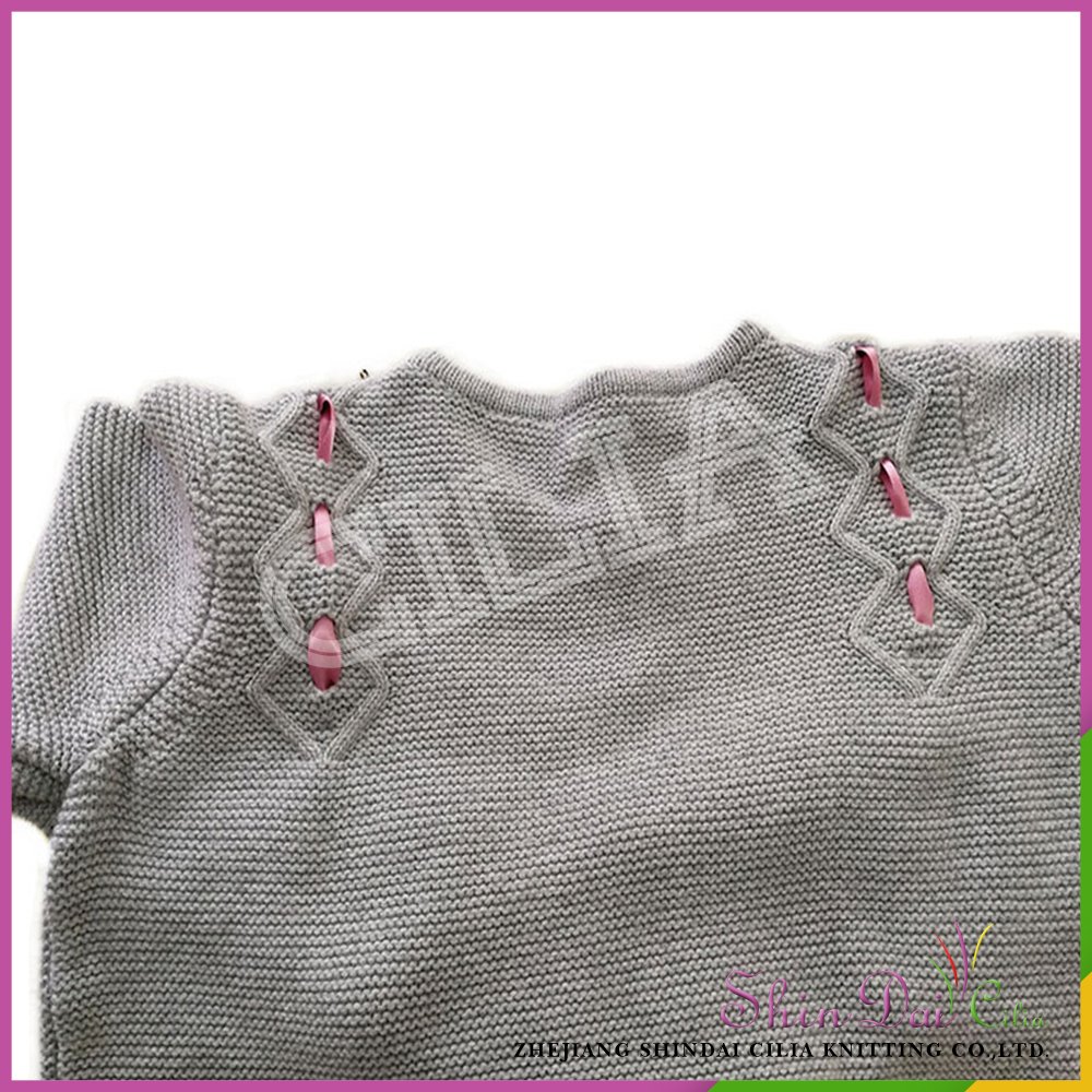 China manufacturer latest promotion price wholesale girl sweater with bow