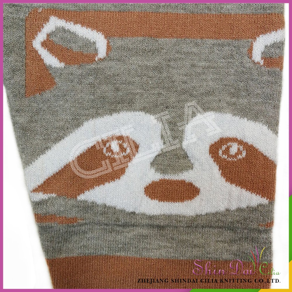 Directly sell from factory brown baby winte warm knitting trousers with jacquard