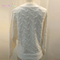 New Arrival Spring Fall Ladies White Fur Sleeve Tassels Hem Knitted Pullover Sweater