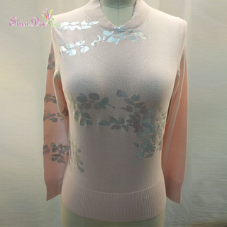 New Products Safety Item Winter Women Slim Fit Hand Gilding Pullover Sweater