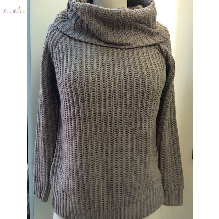 New style wholesale lady womens autumn and winter knitted sweater with turtle neck