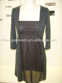 ladies 90%wool 10%cash knitted dress