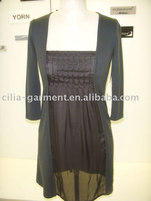 ladies 90%wool 10%cash knitted dress