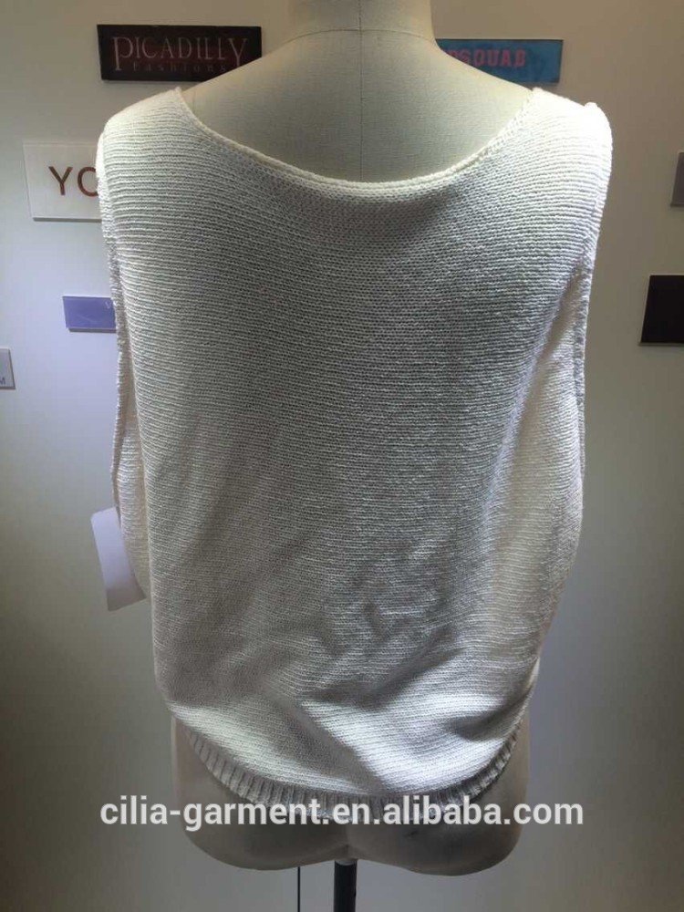 2015 fashion ladies vest (cotton/acrylic)