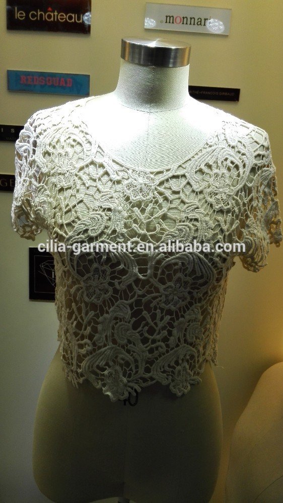 lady's sweater with lace