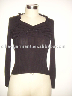 Newly-designed beading pullover sweater