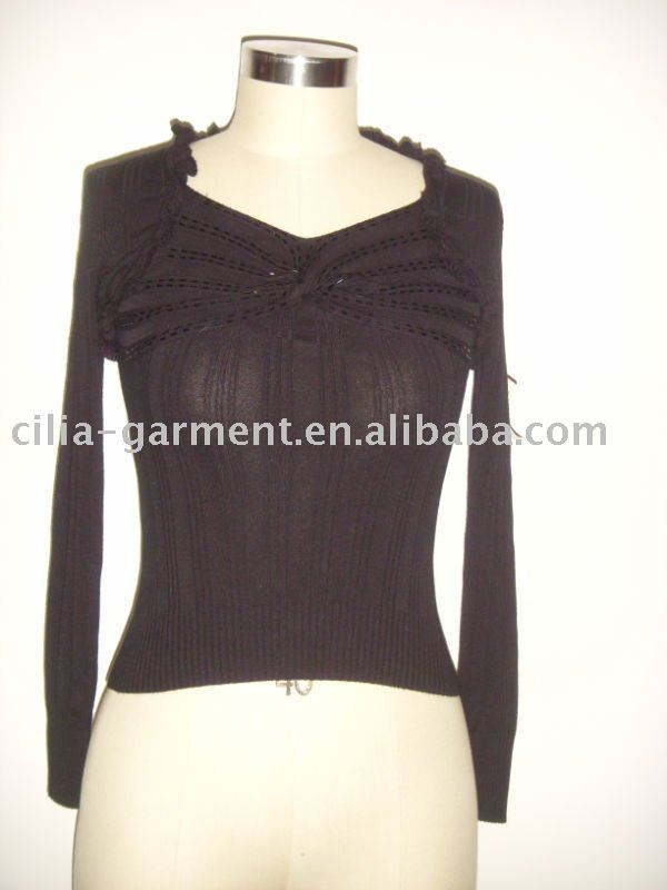 Newly-designed beading pullover sweater