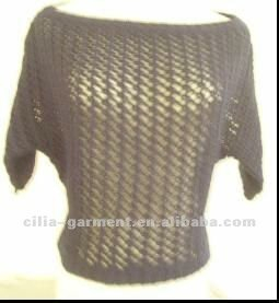 2012 new design hollow-carved ladies knitted pullover