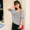 Good design women's ladies fancy deep v neck knitted hollow pullover sweater