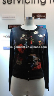 2014 ladies' knitwear,lady sweater,Printing Cardigan