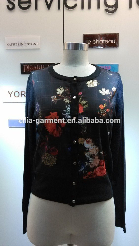 2014 ladies' knitwear,lady sweater,Printing Cardigan