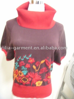 lady sweater pullover short sleeve